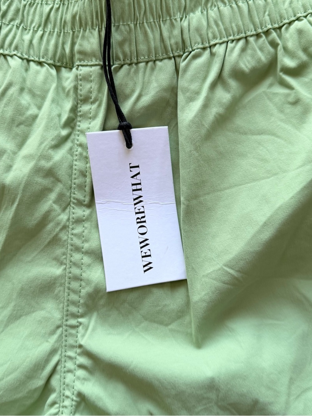 WeWoreWhat Mint Green Elastic-Waist Athletic Shorts - Picture 4 of 7